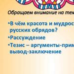 Сочинение на тему «В чём красота и мудрость русских обрядов